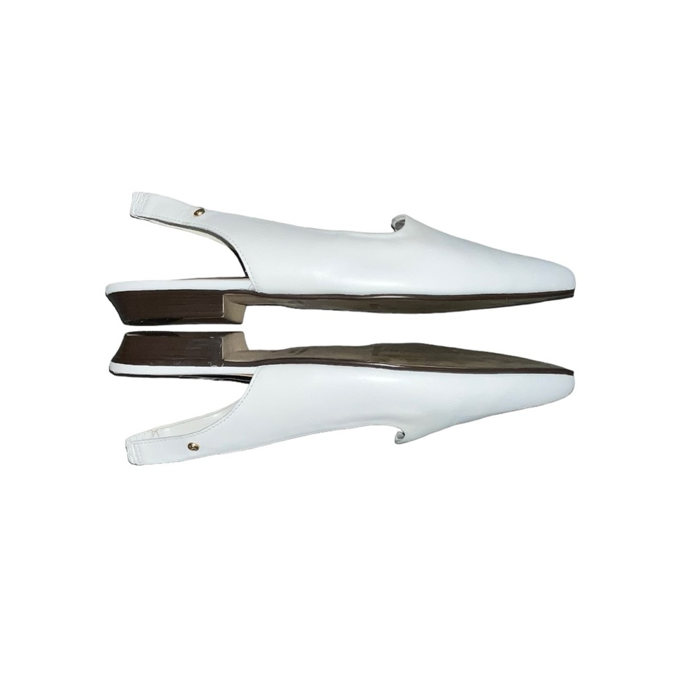 Etienne Aigner White Slingback Flats Size 7.5N
